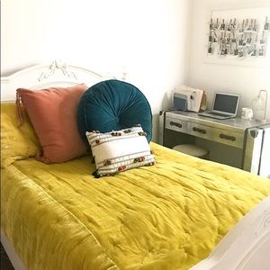 Opal House Citron velvet quilt full/queen